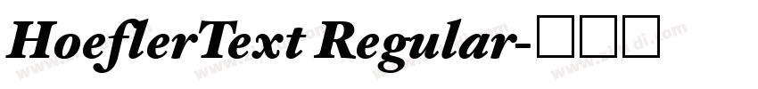 HoeflerText Regular字体转换